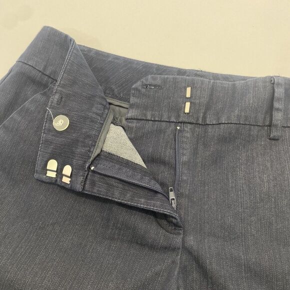 7th Avenue New York &‎ Company Women’s Stretch Chino Shorts Size 8 Blue Pockets - Picture 15 of 15